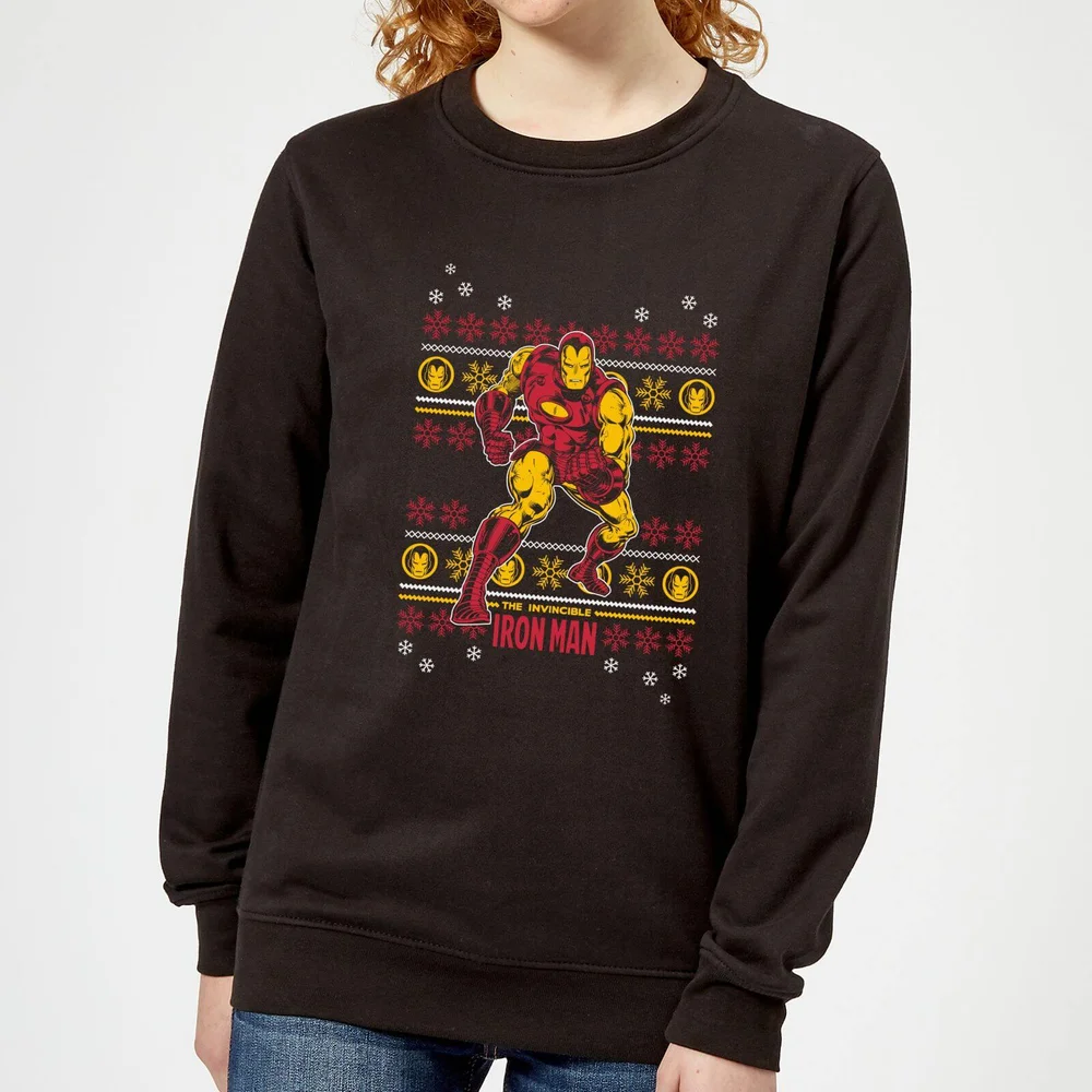 Marvel Iron Man dames Christmas trui - Zwart - XS Afbeelding 1