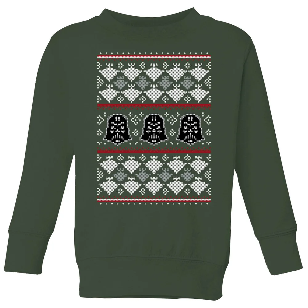 Star Wars Imperial Darth Vader Kids' Christmas Jumper - Forest Green - 98/104 (3-4 jaar) Afbeelding 1
