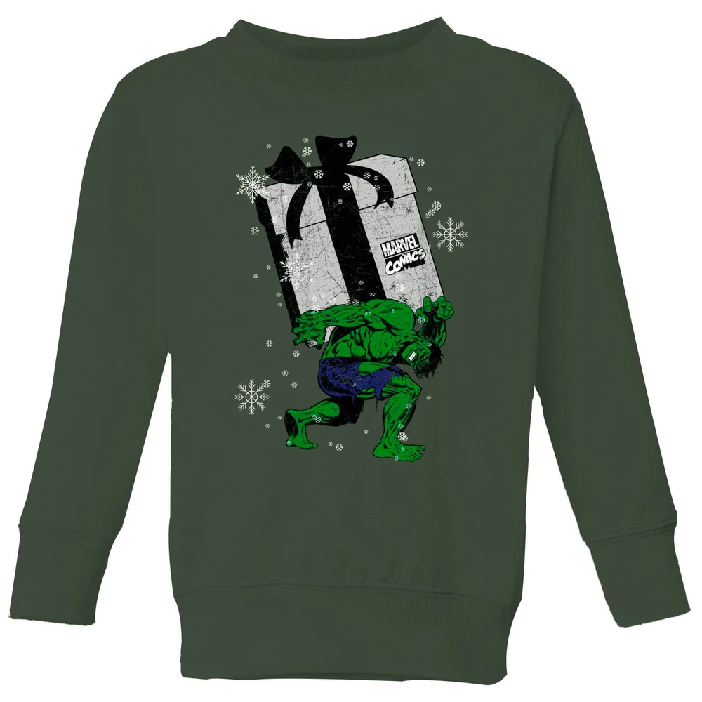Marvel The Incredible Hulk Cadeau kinder kersttrui - Donkergroen - 98/104 (3-4 jaar) Afbeelding 1