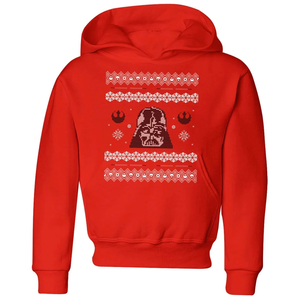 Star Wars Darth Vader Knit Kids' Christmas Hoodie - Red - 98/104 (3-4 jaar) Afbeelding 1