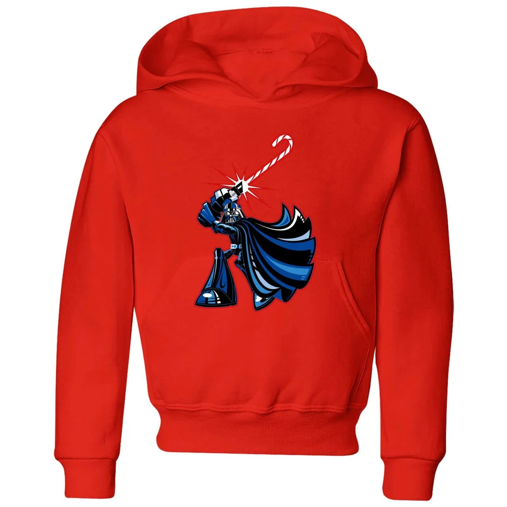 Star Wars Candy Cane Darth Vader Kids' Christmas Hoodie - Red - 98/104 (3-4 jaar) Afbeelding 1