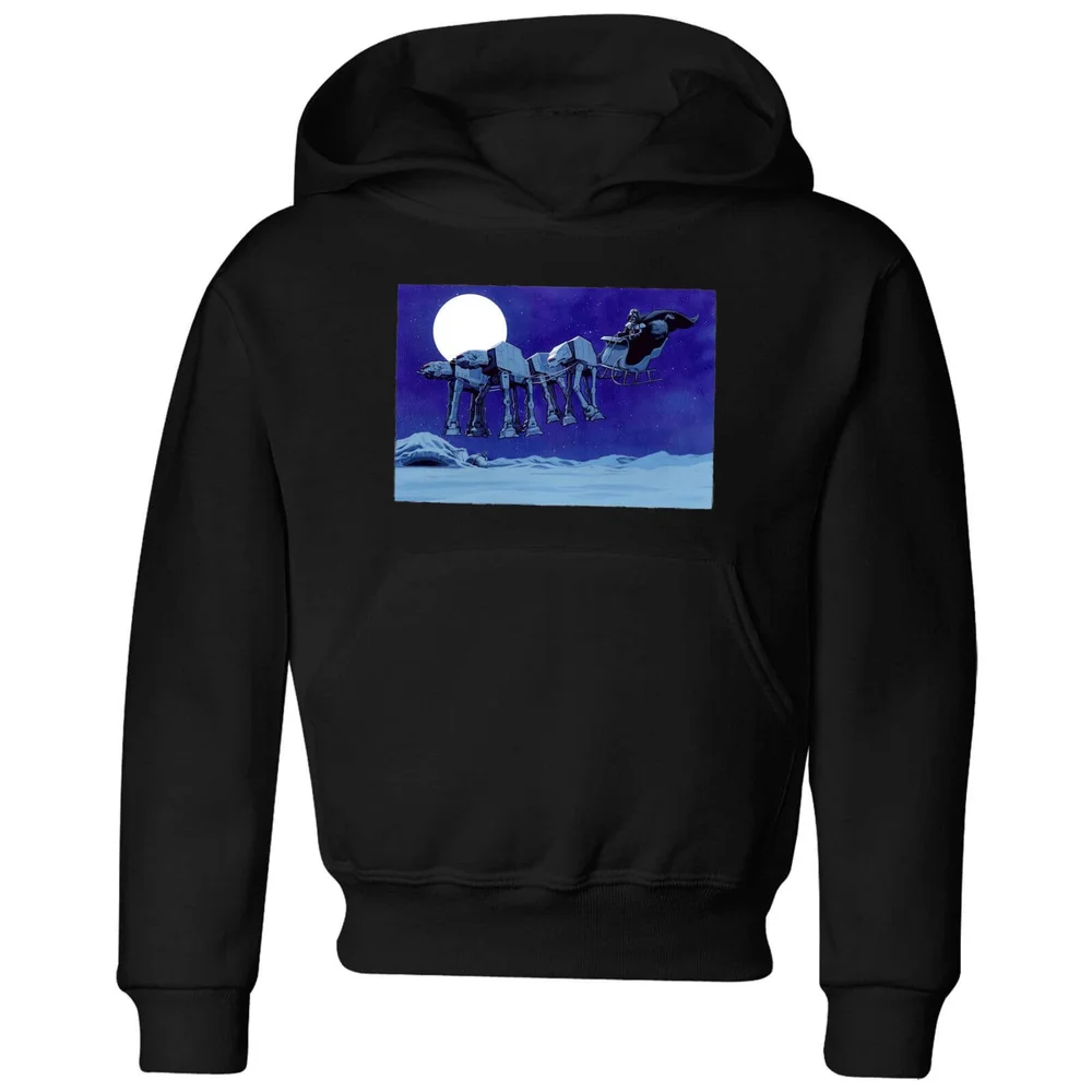 Star Wars AT-AT Darth Vader Sleigh Kids' Christmas Hoodie - Black - 98/104 (3-4 jaar) Afbeelding 1