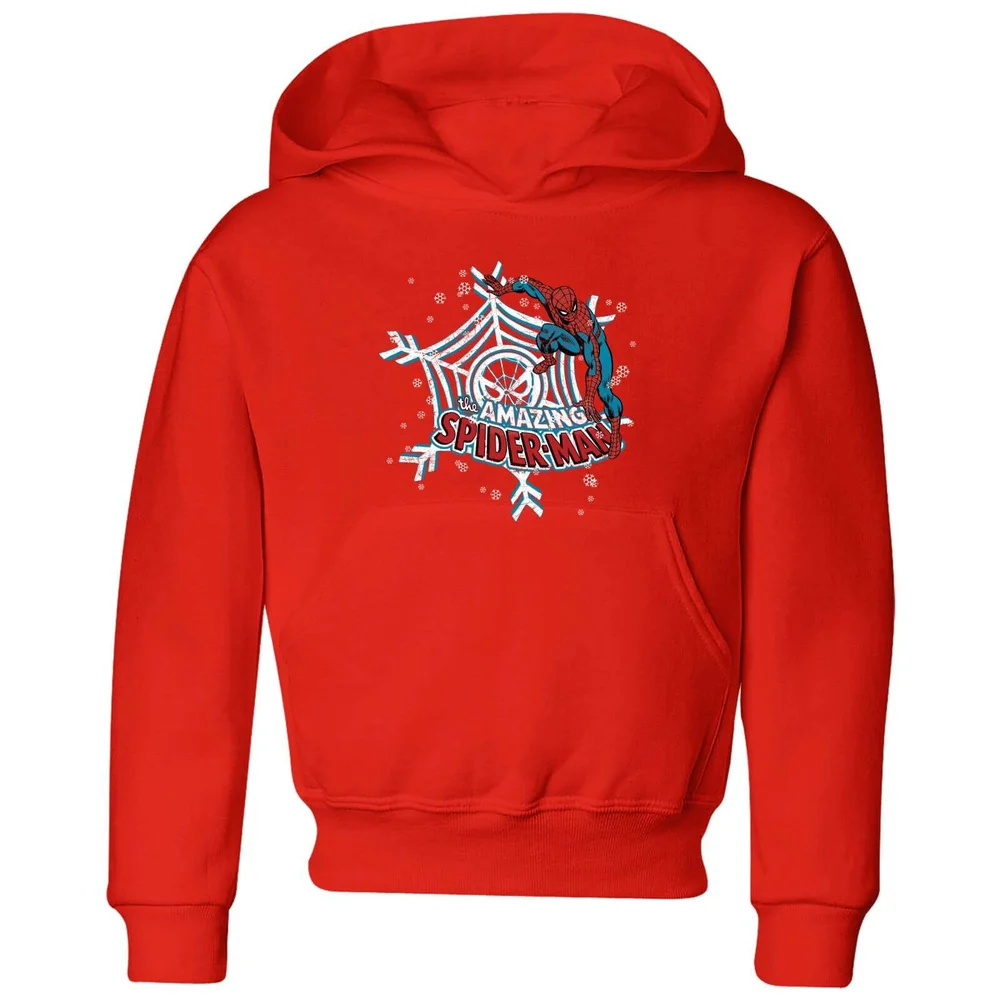 Marvel Spider-Man kinder Christmas hoodie - Rood - 98/104 (3-4 jaar) Afbeelding 1