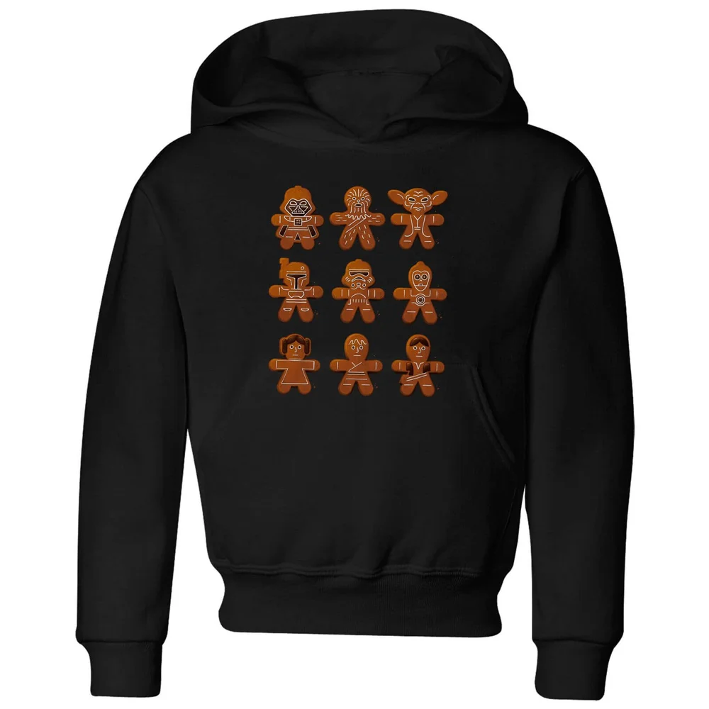 Star Wars Gingerbread Characters Kids' Christmas Hoodie - Black - 98/104 (3-4 jaar) Afbeelding 1