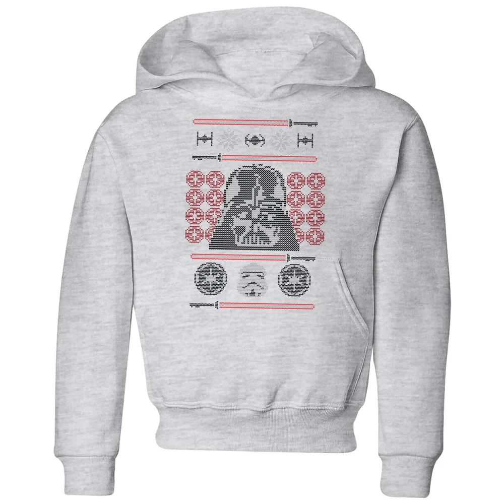 Star Wars Darth Vader Face Knit Kids' Christmas Hoodie - Grey - 98/104 (3-4 jaar) Afbeelding 1