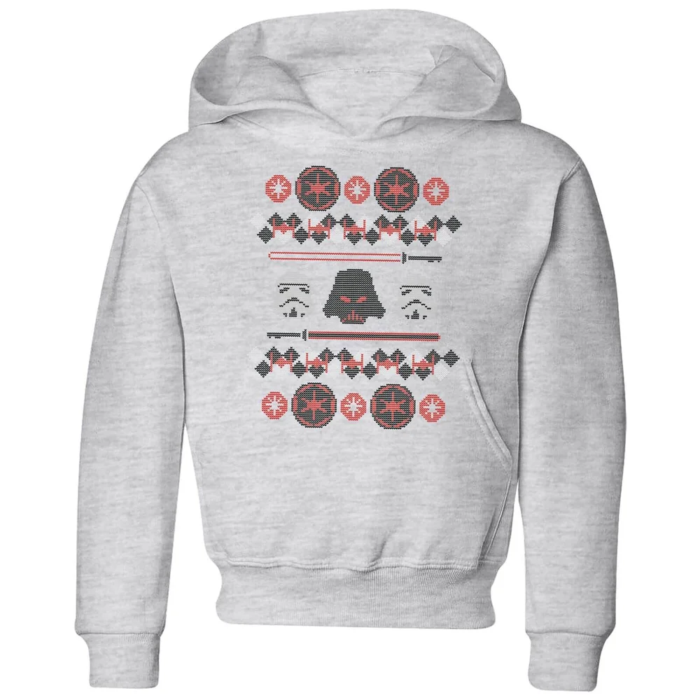 Star Wars Empire Knit Kids' Christmas Hoodie - Grey - 98/104 (3-4 jaar) Afbeelding 1