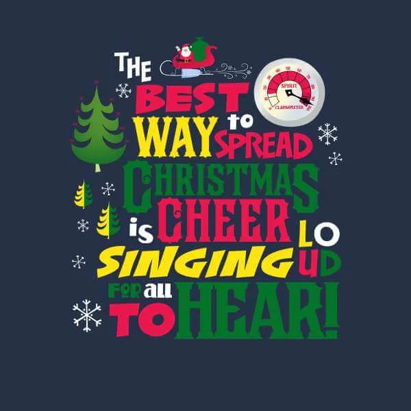 Elf Christmas Cheer Men's Christmas T-Shirt - Navy