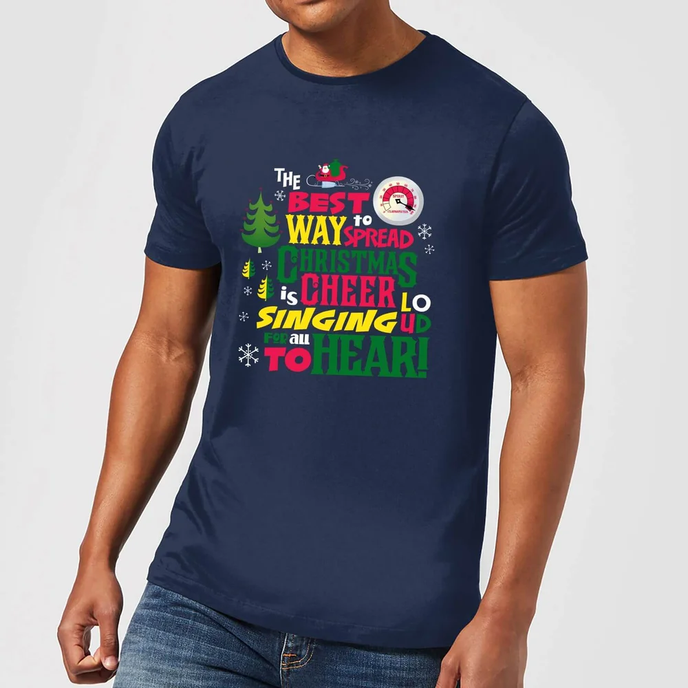 Elf Christmas Cheer Men's Christmas T-Shirt - Navy - S Afbeelding 1