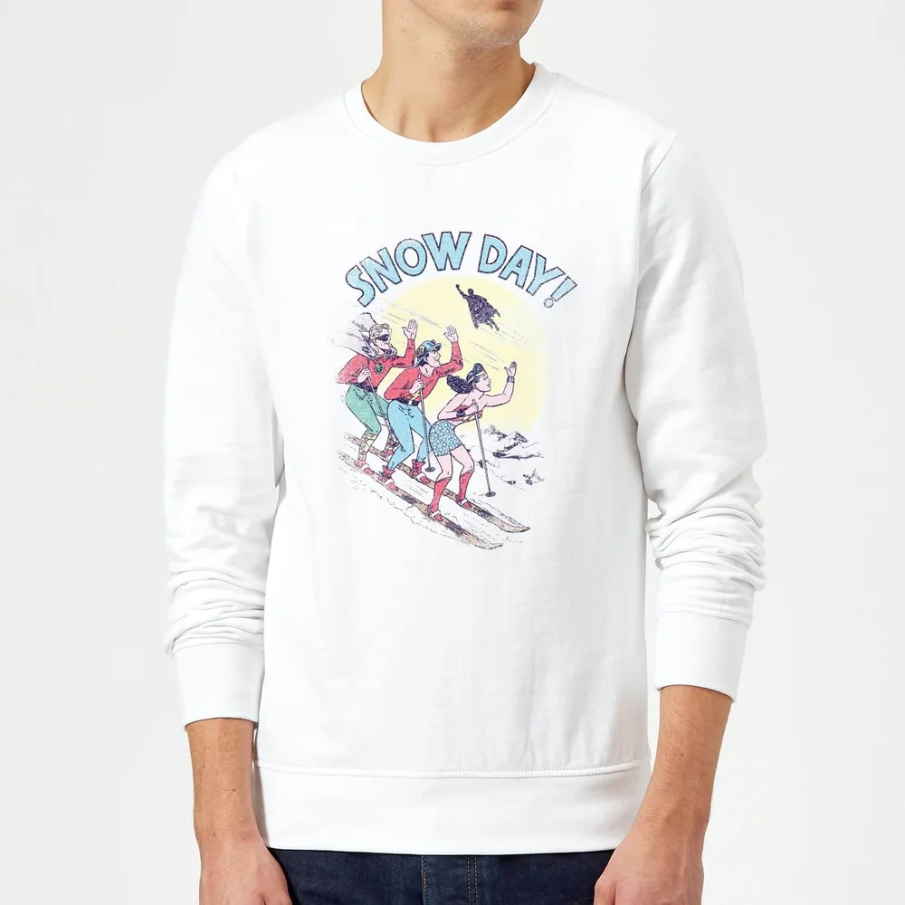 DC Snow Day! Christmas Jumper - White - S Afbeelding 1