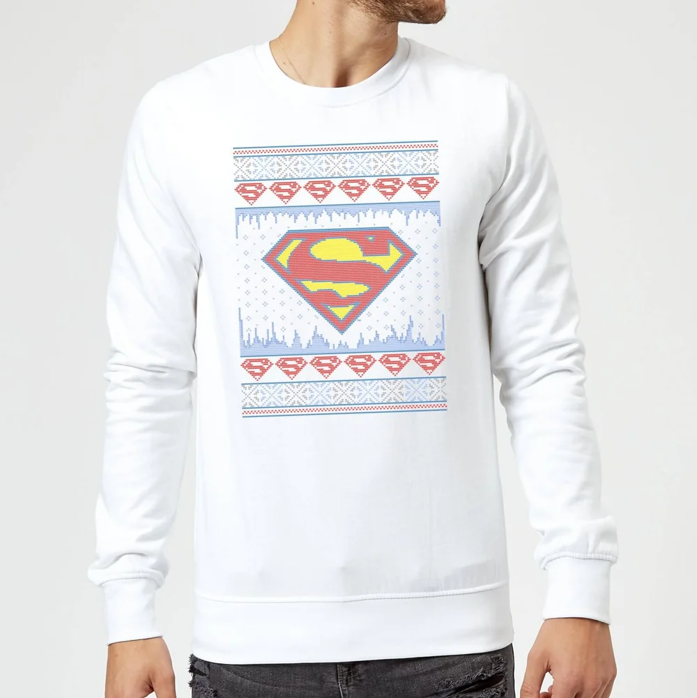 DC Supergirl Knit Christmas Jumper - White - S Afbeelding 1