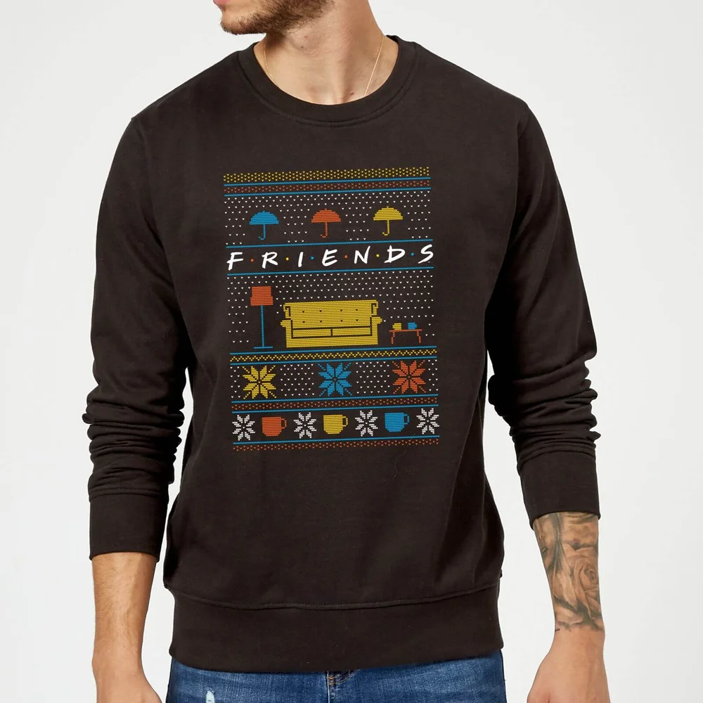 Friends Sofa Knit Christmas trui - Zwart - S Afbeelding 1