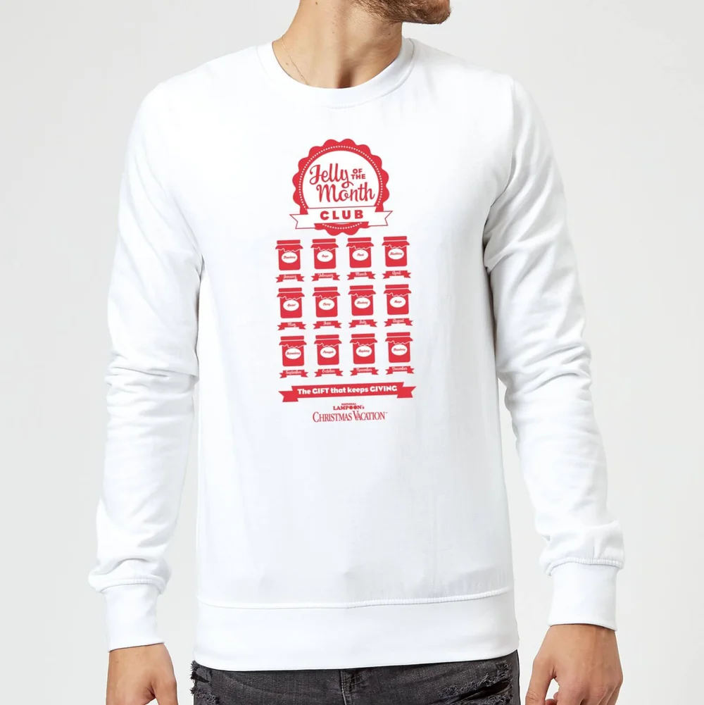 National Lampoon Jelly Of The Month Club Christmas Jumper - White - S Afbeelding 1