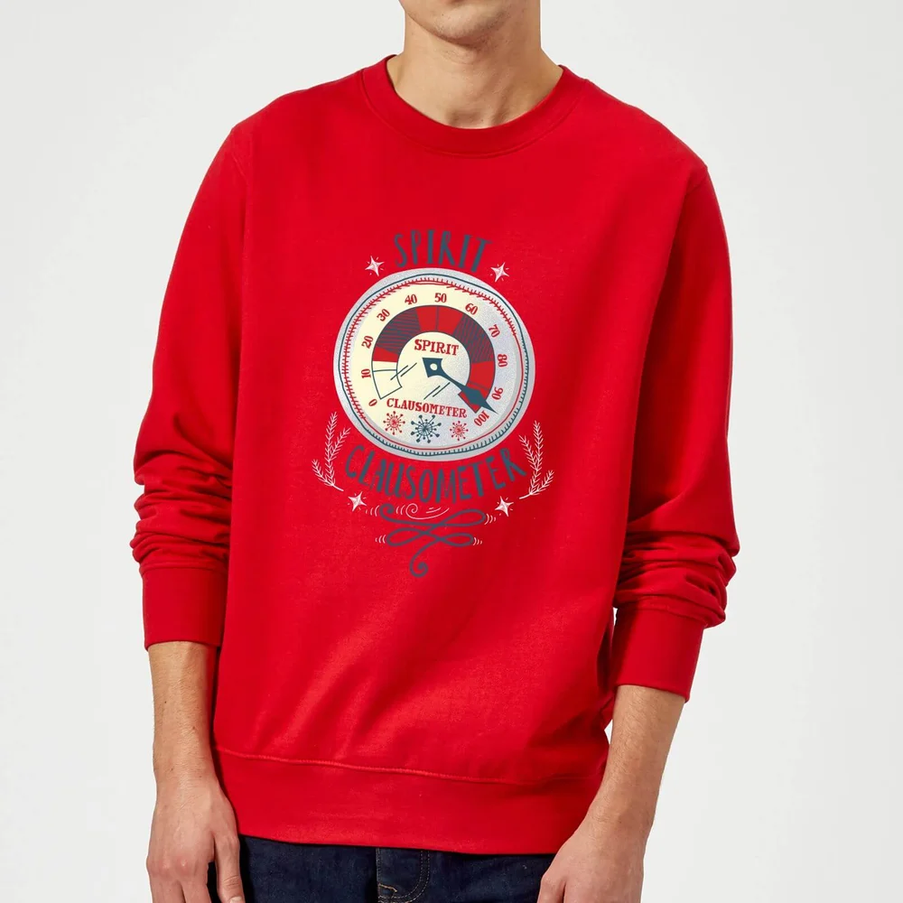 Elf Clausometer Christmas Jumper - Red - S Afbeelding 1