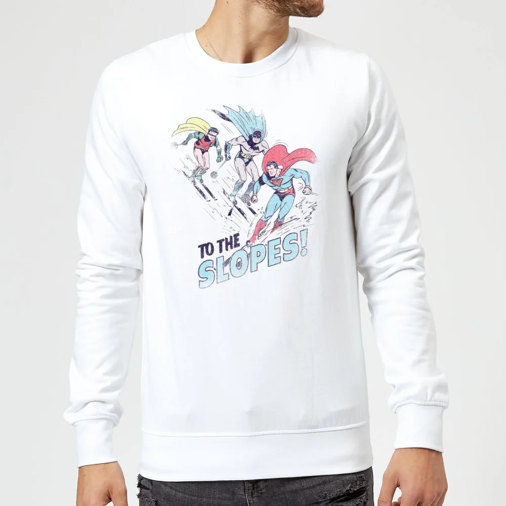 DC To The Slopes! Christmas Jumper - White - S Afbeelding 1