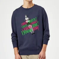 Elf Santa! I Know Him! Christmas Jumper - Navy