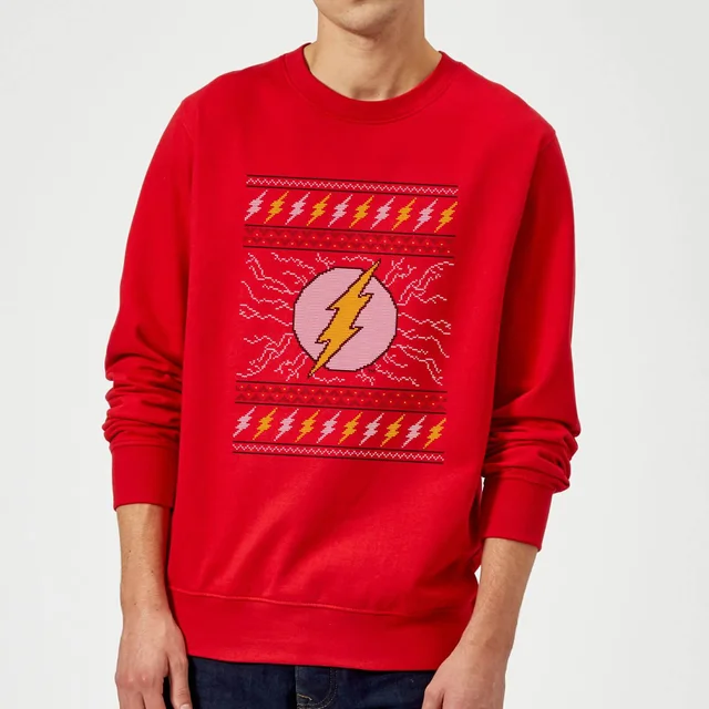 DC Flash Knit Christmas Jumper - Red