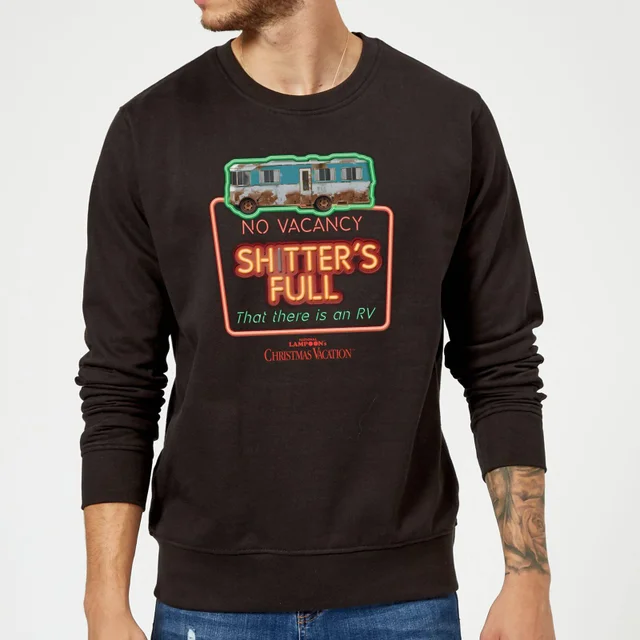 National Lampoon No Vacancy Christmas Jumper - Black