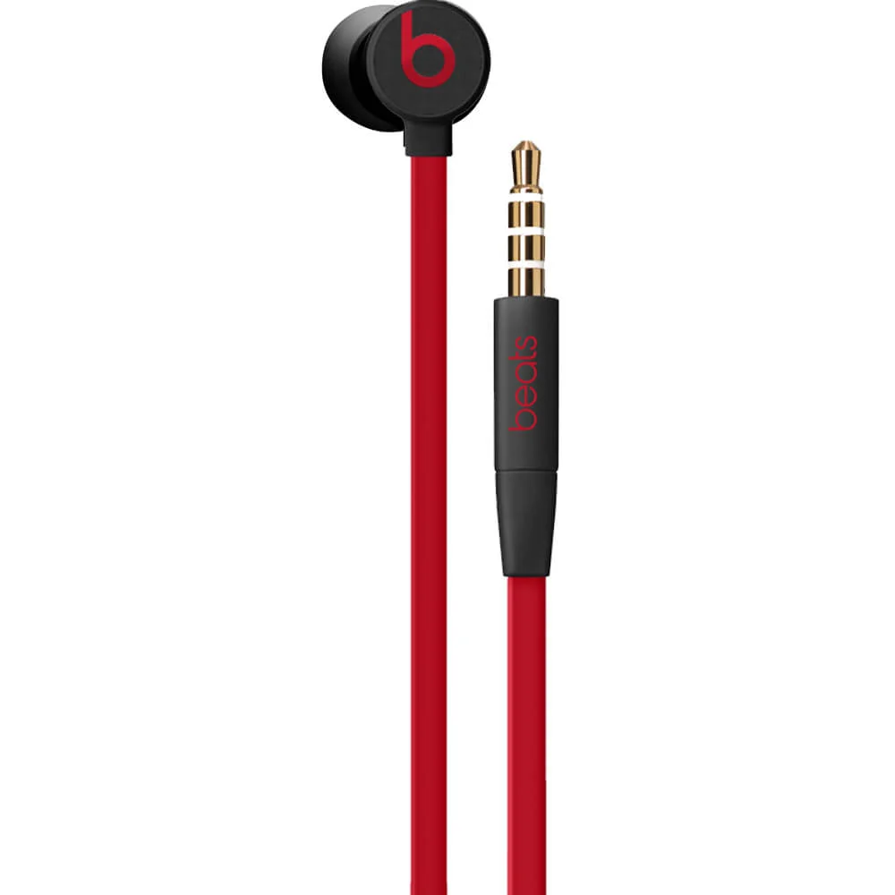 Beats urBeats3 Earphones with 3.5mm Jack Connector - Defiant Black/Red Afbeelding 1
