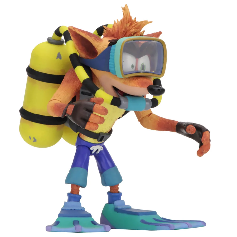NECA Crash Bandicoot - 7" Action Figure - Deluxe Scuba Crash Afbeelding 1