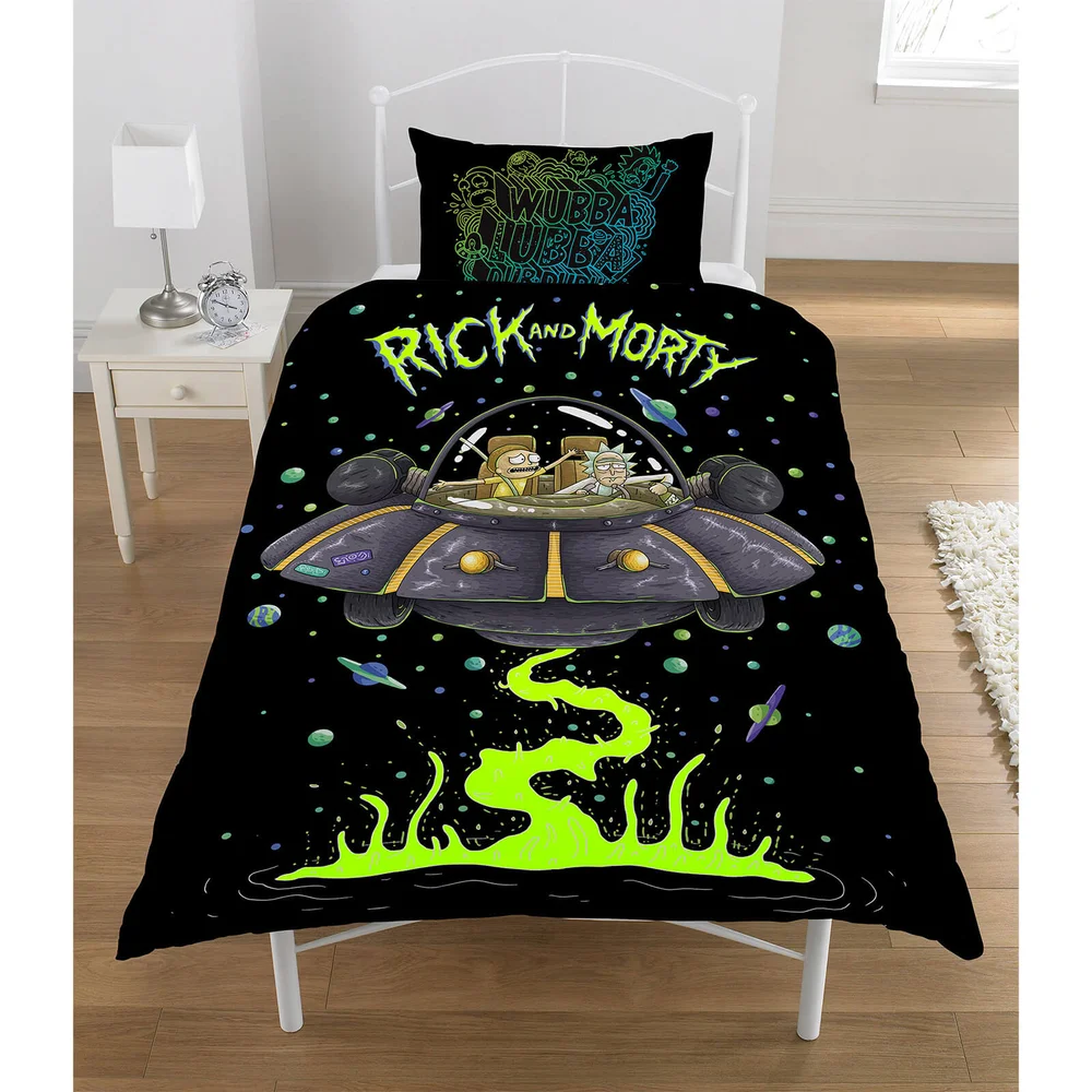 Rick & Morty Spaceship Duvet Set - Single - Multi Afbeelding 1