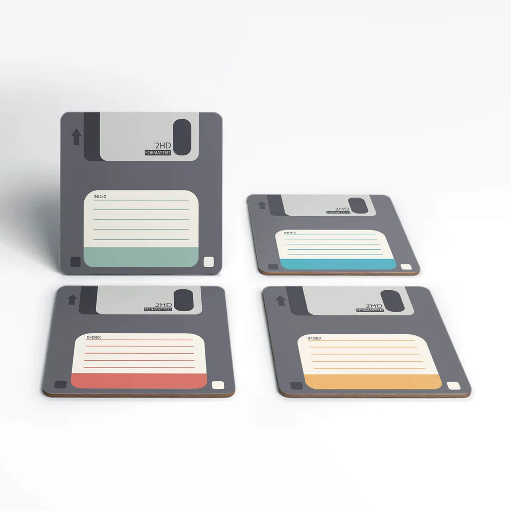 Floppy Disk Coaster Set Afbeelding 1