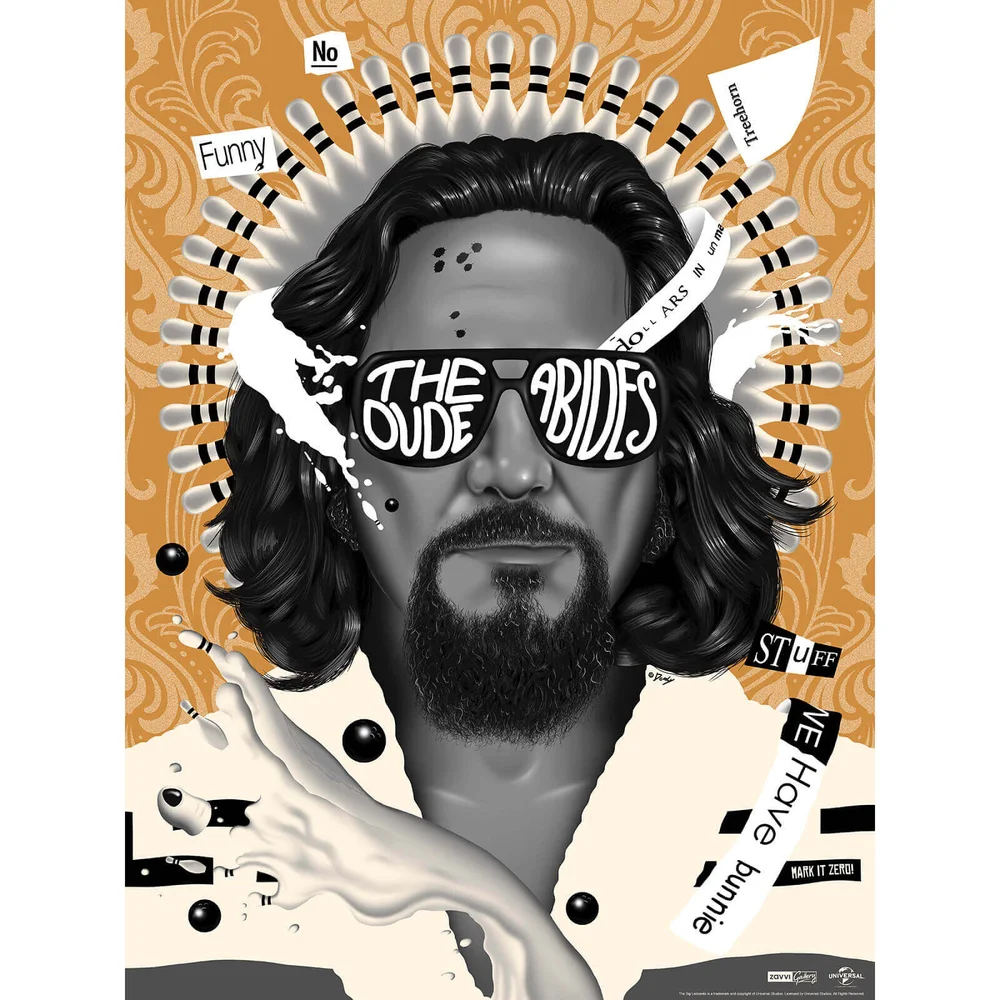 Big Lebowski "The Dude Abides" Variant zeefdruk door Doaly - Zavvi exclusief Afbeelding 1