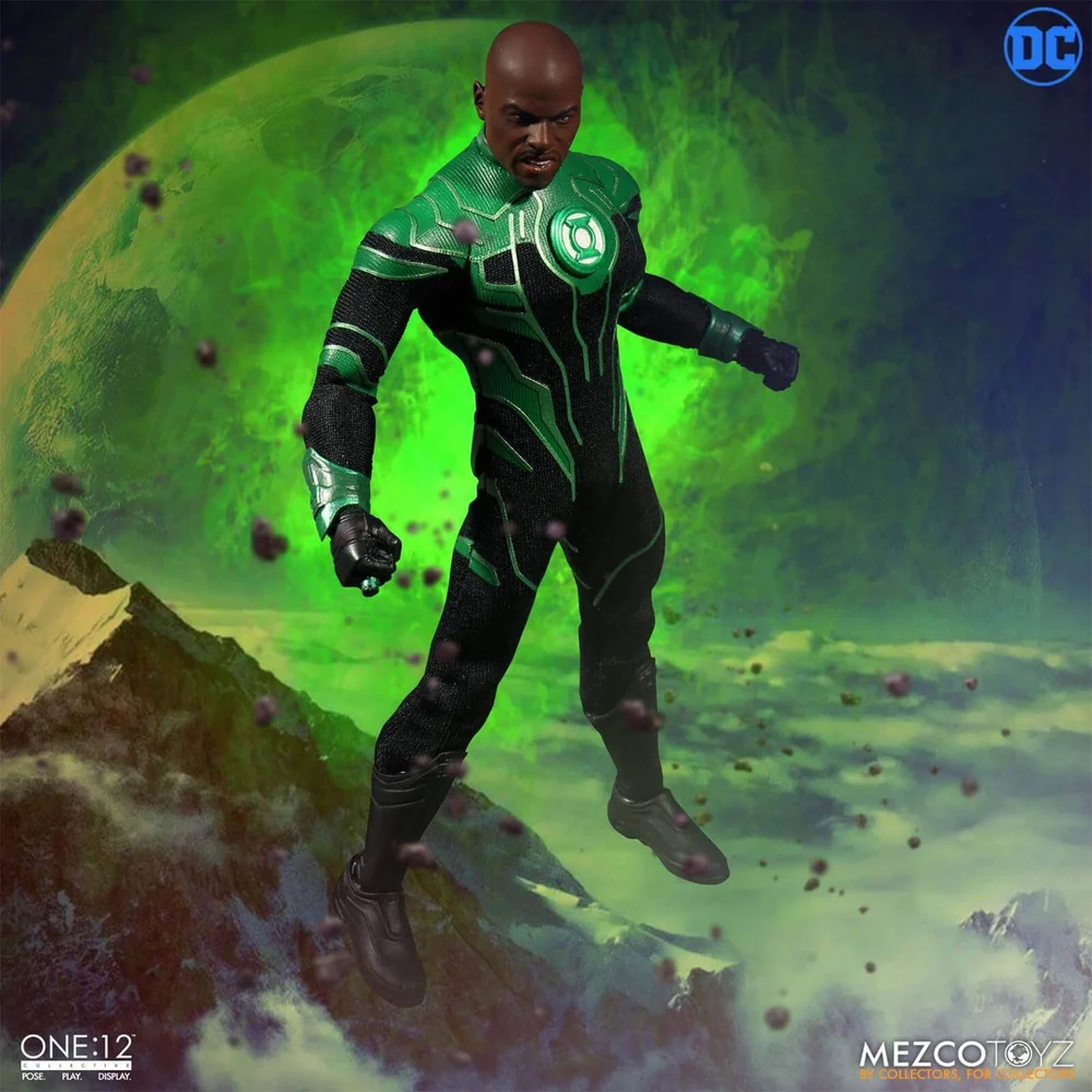 Mezco DC Comics The Green Lantern Light-Up 1/12 John Stewart Action Figure 17cm Afbeelding 1