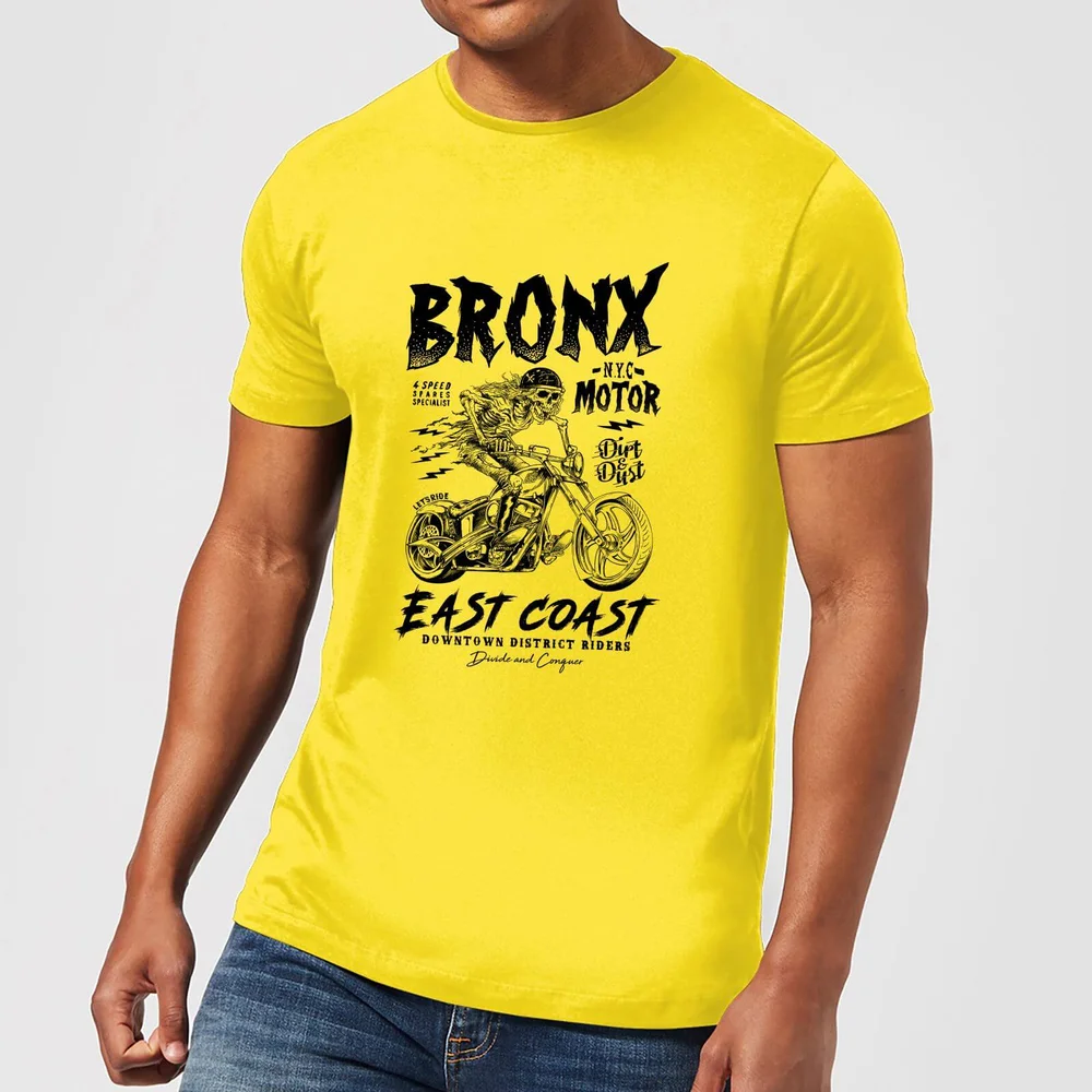 Bronx Motor Men's T-Shirt - Yellow - L Afbeelding 1