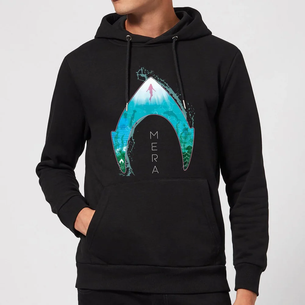 Aquaman Mera Logo hoodie - Zwart - S Afbeelding 1