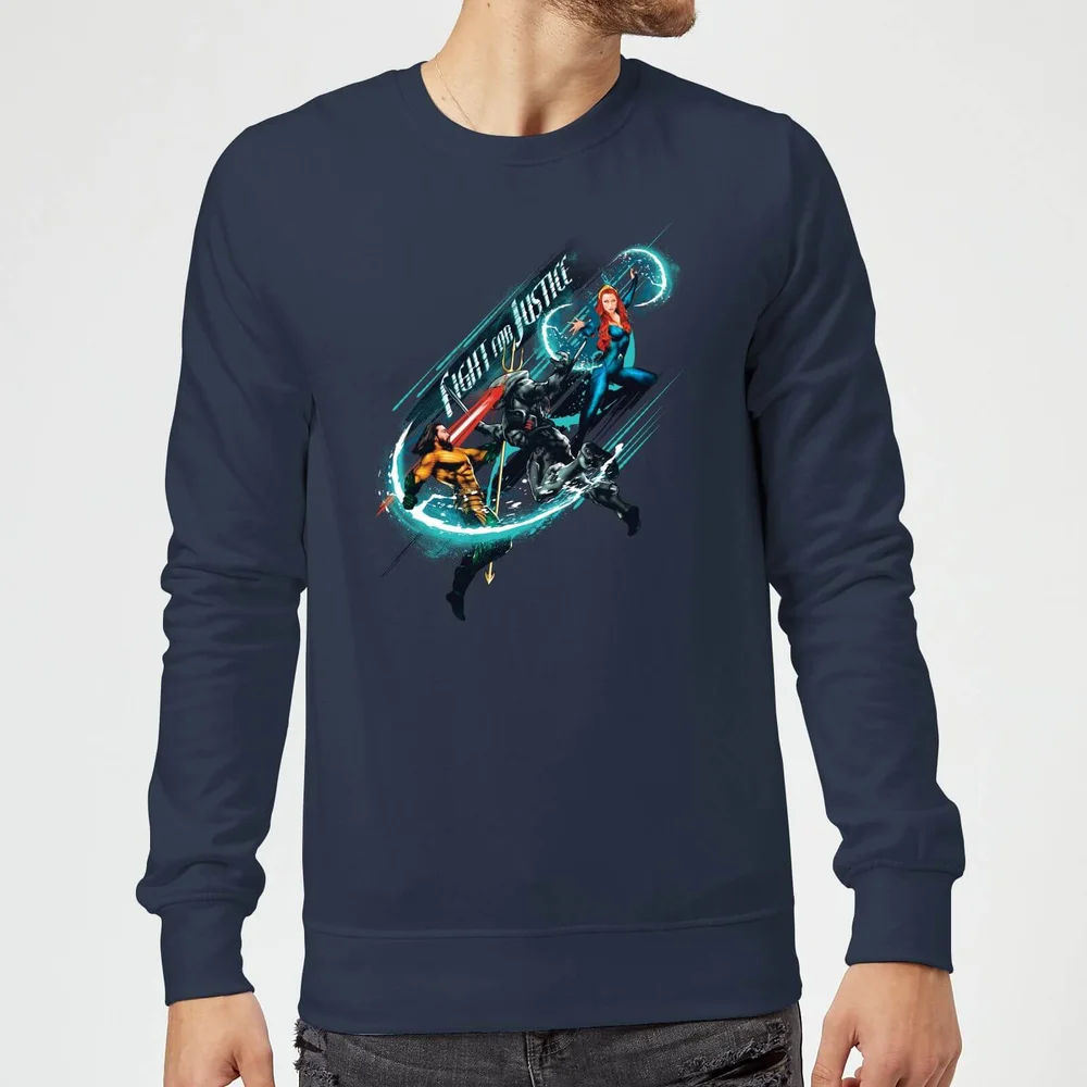 Aquaman Fight for Justice trui - Navy - S Afbeelding 1