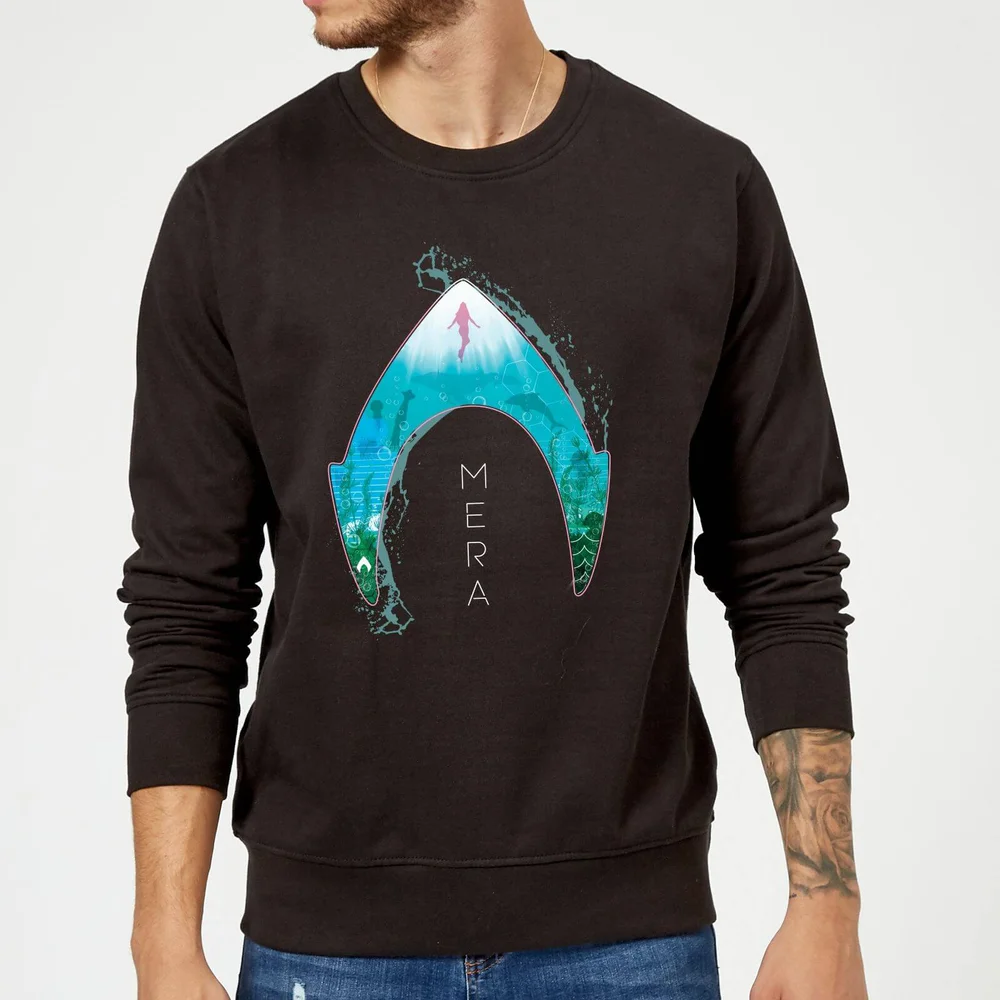 Aquaman Mera Logo trui - Zwart - S Afbeelding 1