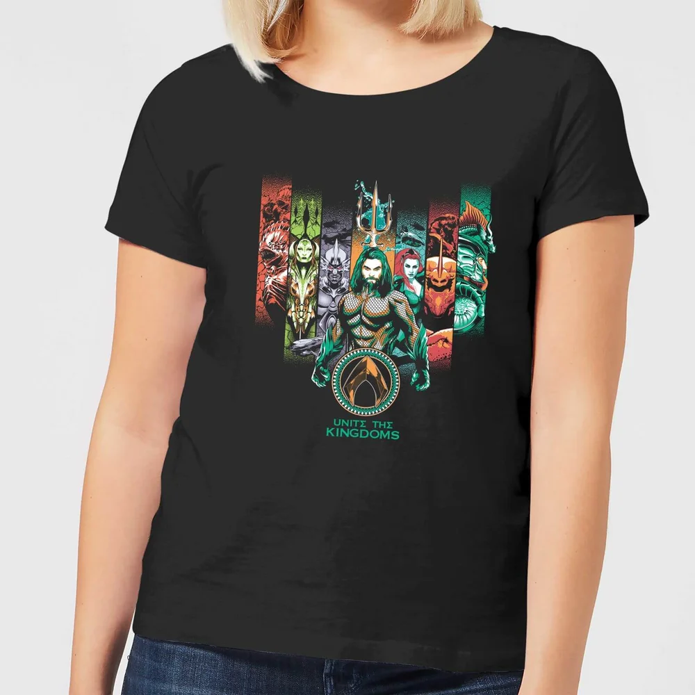 Aquaman Unite The Kingdoms dames t-shirt - Zwart - XS Afbeelding 1