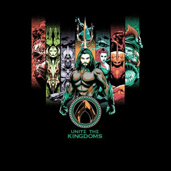 Aquaman Unite The Kingdoms dames t-shirt - Zwart