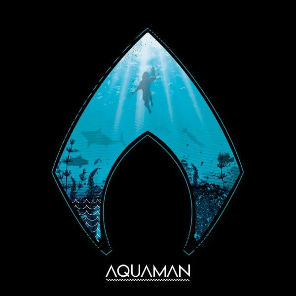 Aquaman Deep dames t-shirt - Zwart