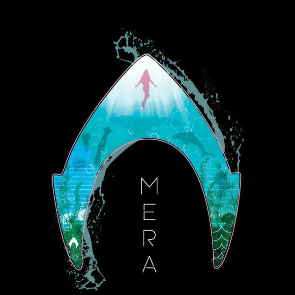 Aquaman Mera Logo dames t-shirt - Zwart