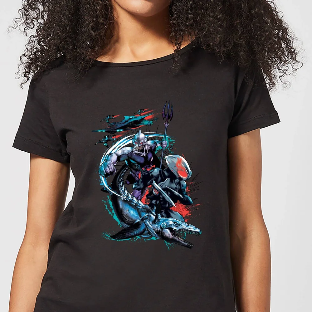 Aquaman Black Manta & Ocean Master dames t-shirt - Zwart - XS Afbeelding 1