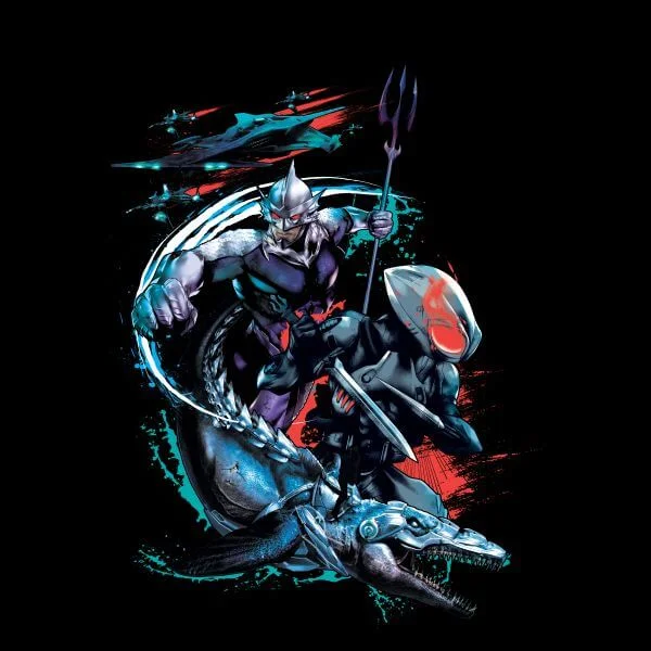 Aquaman Black Manta & Ocean Master dames t-shirt - Zwart