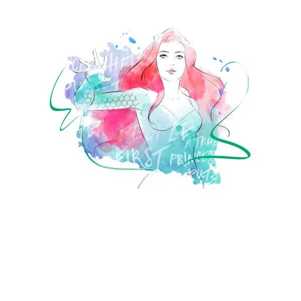 Aquaman Mera First Princess dames t-shirt - Wit