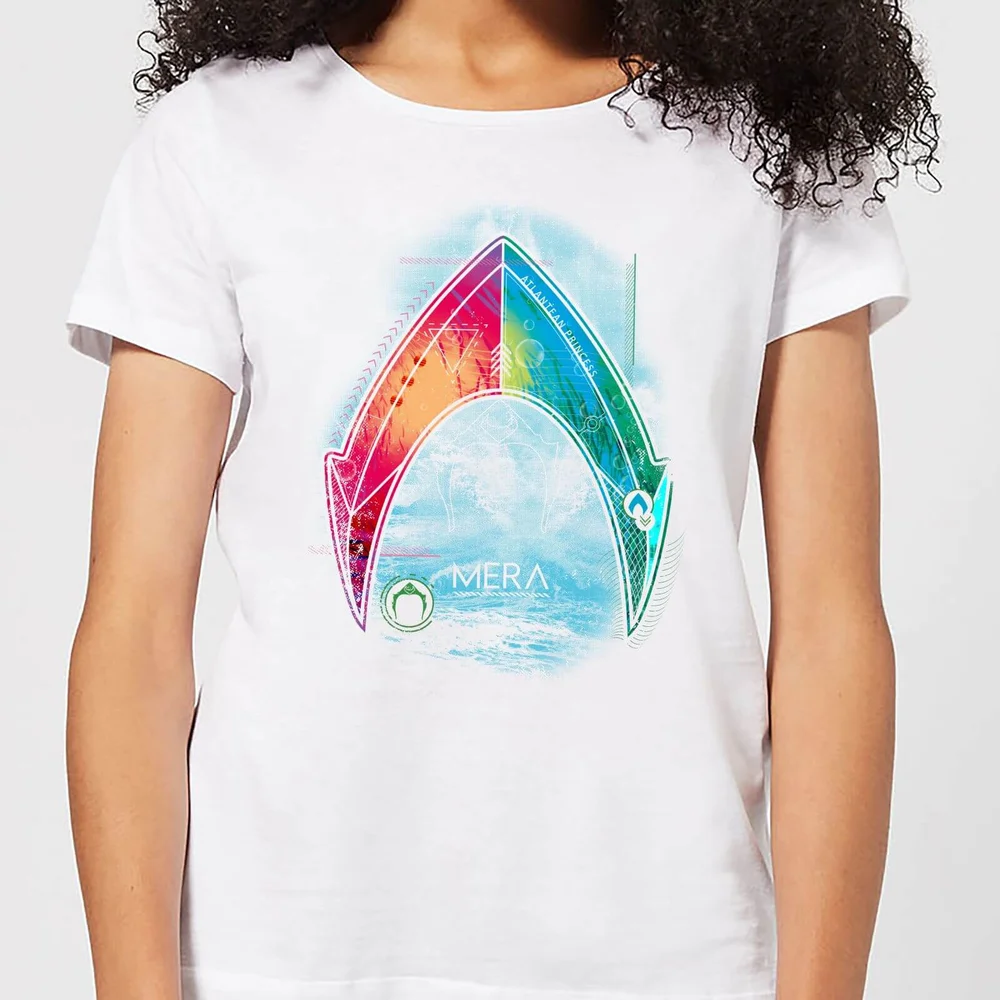 Aquaman Mera Beach Symbol dames t-shirt - Wit - XS Afbeelding 1