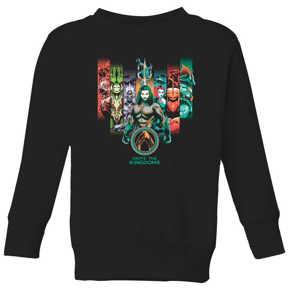Aquaman Unite The Kingdoms kindertrui - Zwart - 98/104 (3-4 jaar) Afbeelding 1