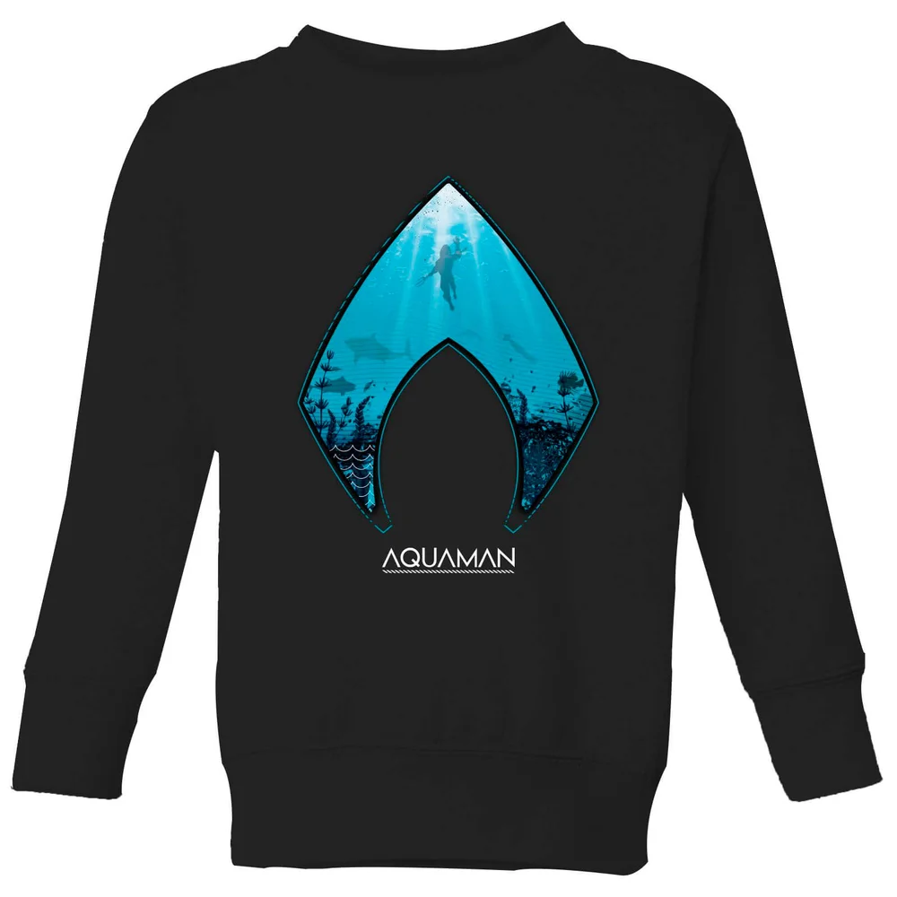 Aquaman Deep kindertrui - Zwart - 98/104 (3-4 jaar) Afbeelding 1