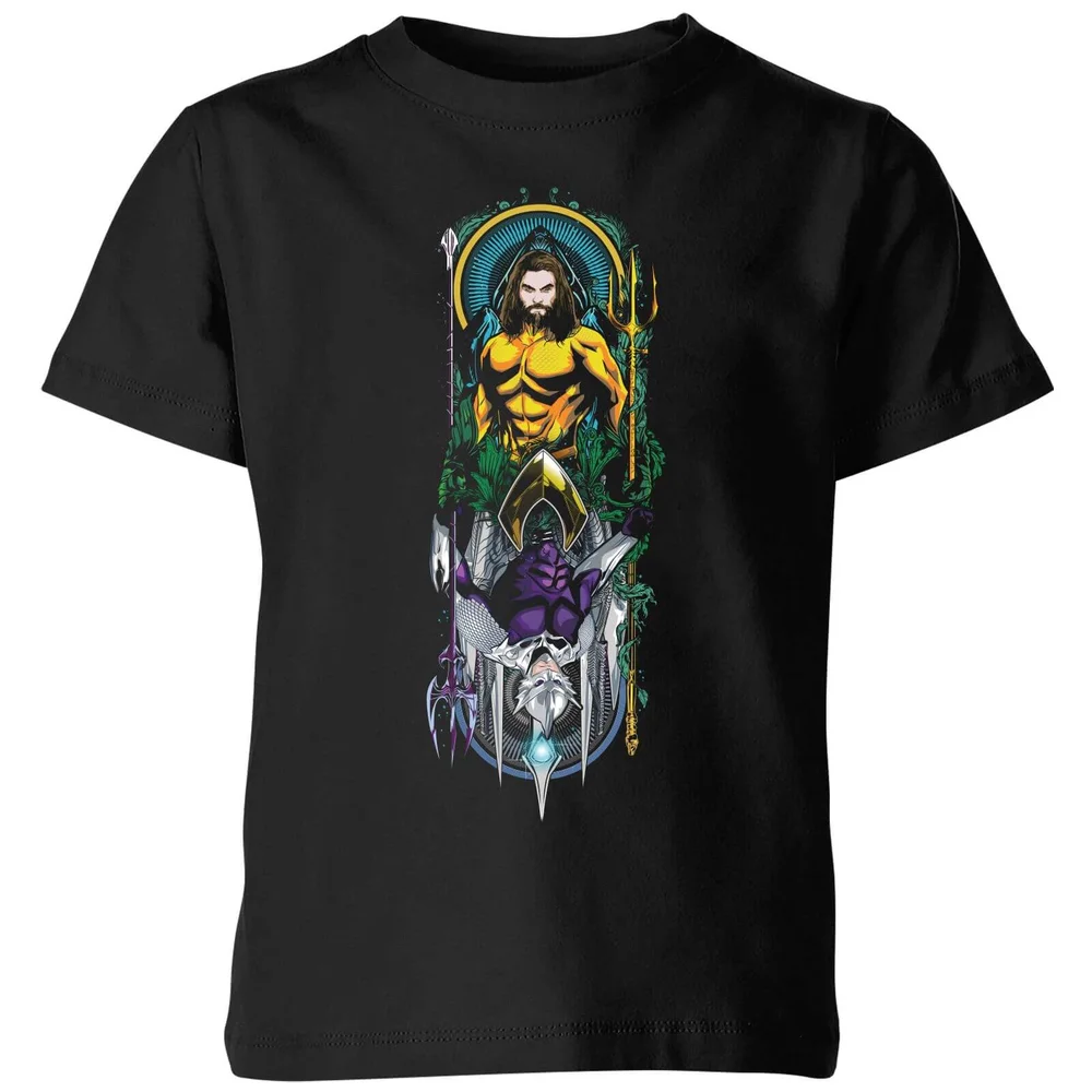 Aquaman and Ocean Master kinder t-shirt - Zwart - 98/104 (3-4 jaar) Afbeelding 1