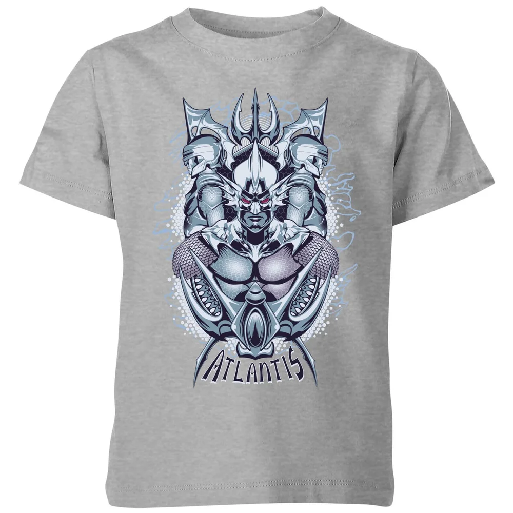 Aquaman Atlantis Seven Kingdoms kinder t-shirt - Grijs - 98/104 (3-4 jaar) Afbeelding 1