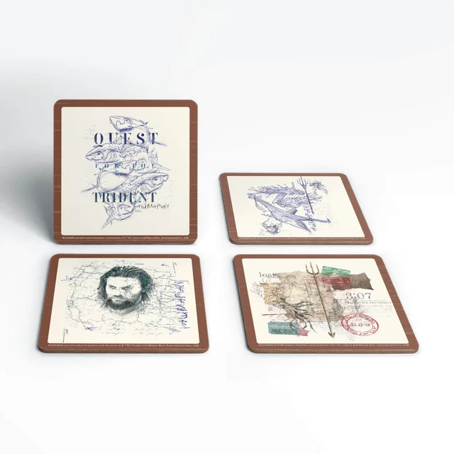 Aquaman Quest for The Trident onderzetters (Set van 4)