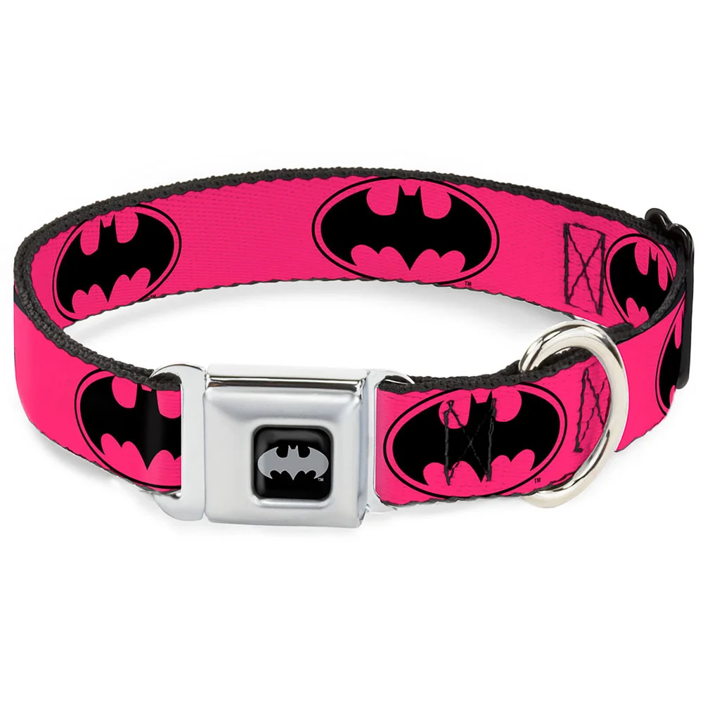 Buckle-Down DC Comics Batman Dog Collar - Black/Silver (Various Sizes) - S/9-15 Inches Afbeelding 1