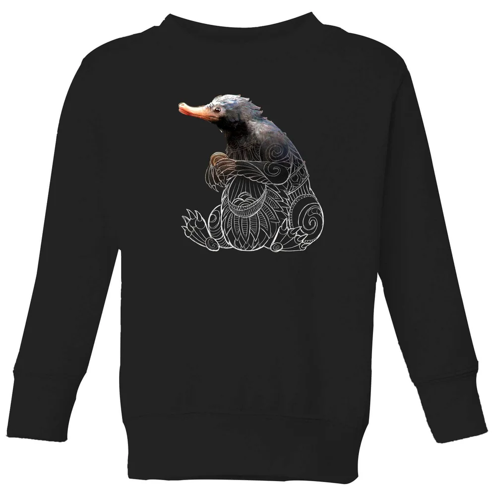Fantastic Beasts Tribal Niffler kindertrui - Zwart - 98/104 (3-4 jaar) Afbeelding 1