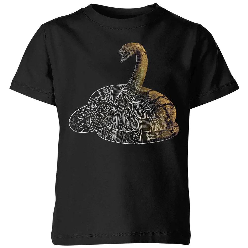 Fantastic Beasts Tribal Nagini kinder t-shirt - Zwart - 98/104 (3-4 jaar) Afbeelding 1