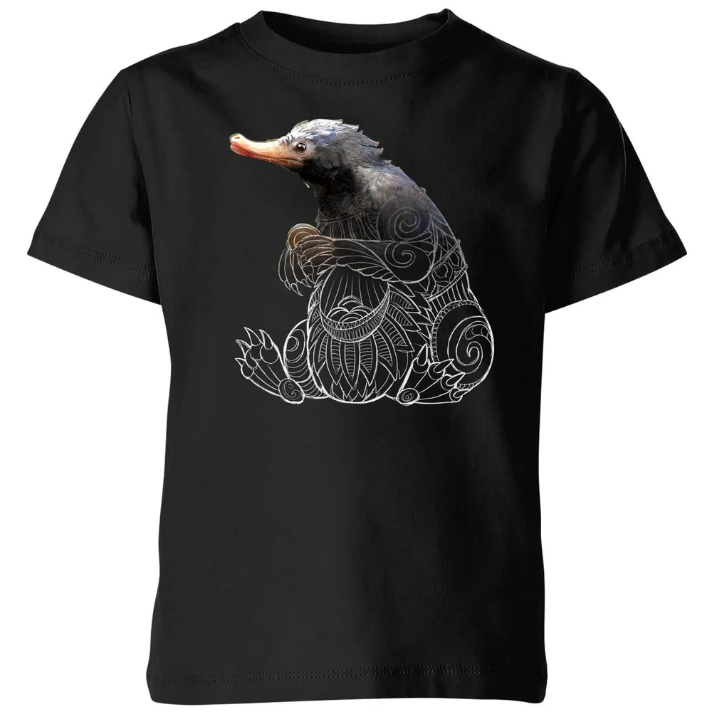 Fantastic Beasts Tribal Niffler kinder t-shirt - Zwart - 98/104 (3-4 jaar) Afbeelding 1