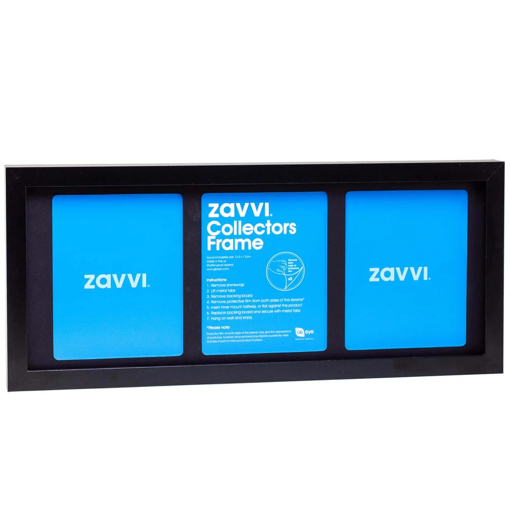 3D Black Collectors Frame with Black Mount 20x50cm Afbeelding 1