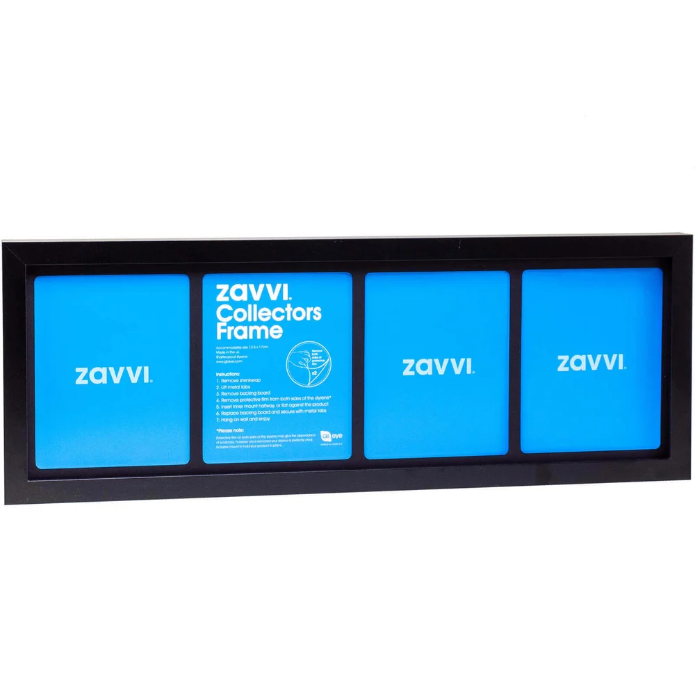 3D Black Collectors Frame with Black Mount 20x60cm Afbeelding 1